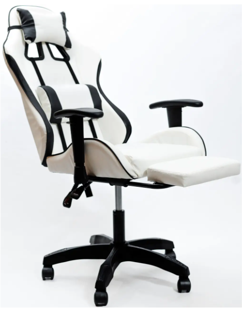 Крісло геймерське Raptor white з підставкою для ніг/ергономічною спинкою - фото 8 Крісло геймерське Raptor white з підставкою для ніг/ергономічною спинкою - фото 8