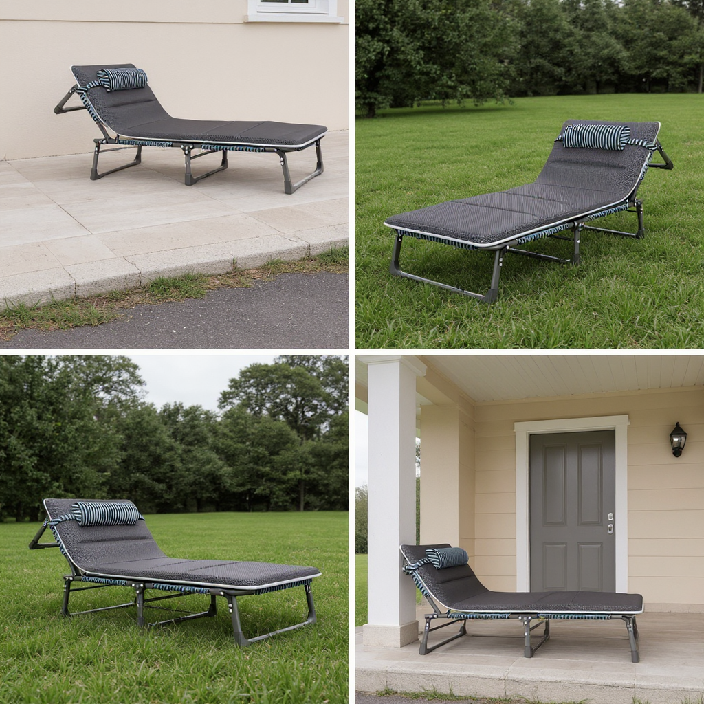 Шезлонг садовый WCG FB-S02-PM с подушкой/матрасом Черный (FB-S02-PM 1) - фото 9 Шезлонг садовый WCG FB-S02-PM с подушкой/матрасом Черный (FB-S02-PM 1) - фото 9