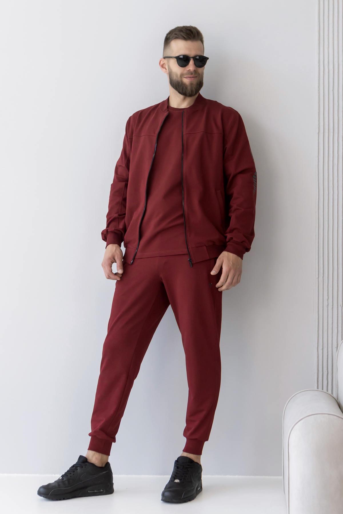 Бомбер мужской TOTALFIT XL Бордовый (12323394) - фото 5 Бомбер мужской TOTALFIT XL Бордовый (12323394) - фото 5