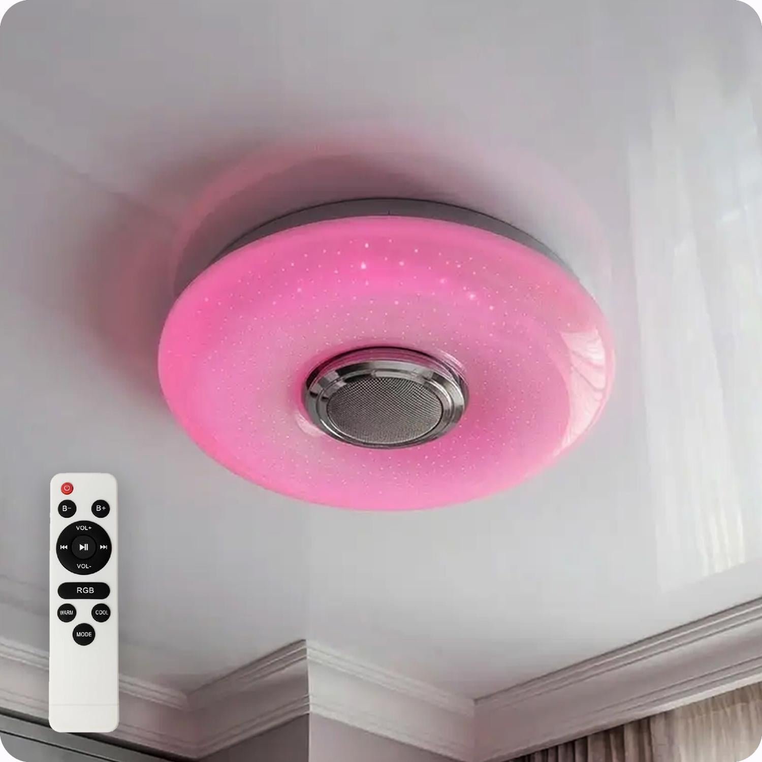 Люстра светодиодная 517 Dlight RGB с пультом и колонкой 45 Вт Белый (02146)