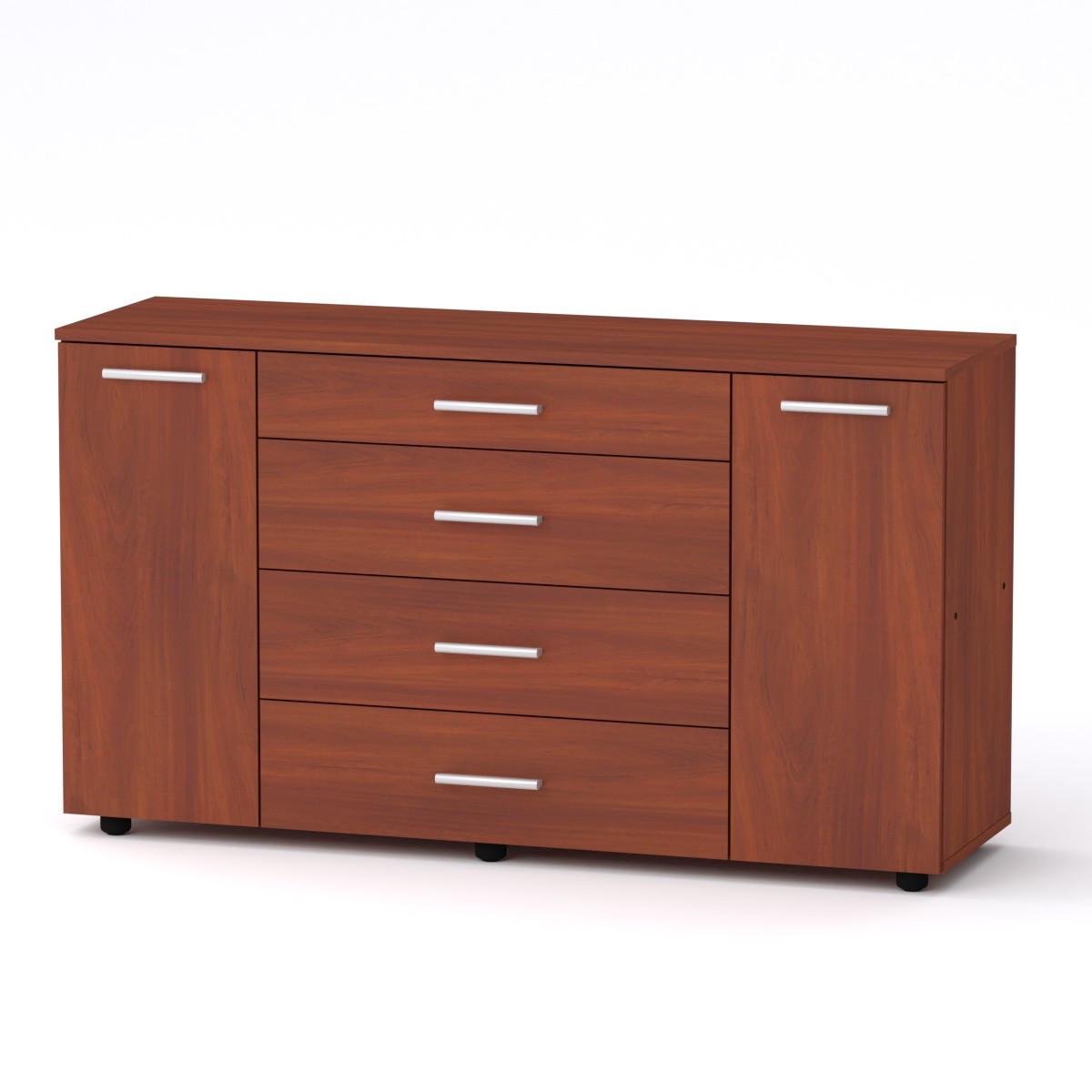 Комод Компаніт з шухлядами та дверцятами 130х38х73 см Яблуня (26913867) - фото 1 Комод Компаніт з шухлядами та дверцятами 130х38х73 см Яблуня (26913867) - фото 1