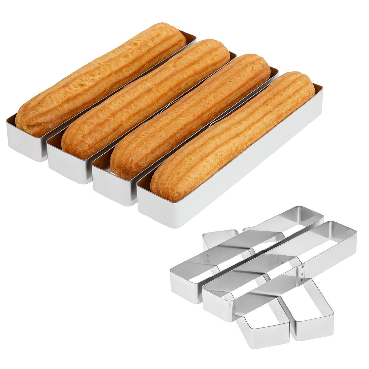 Формочки порційні для еклерів тістечок та тарталеток 4 шт. 20х4х2,5 см (29070948) - фото 2 Формочки порційні для еклерів тістечок та тарталеток 4 шт. 20х4х2,5 см (29070948) - фото 2