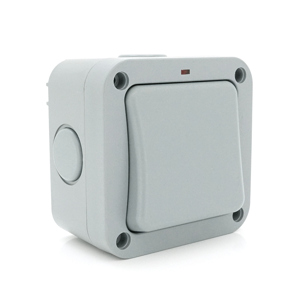 Выключатель наружного монтажа одинарный VOLTRONIC IP65 влагозащищенный 10A Белый (25624762)