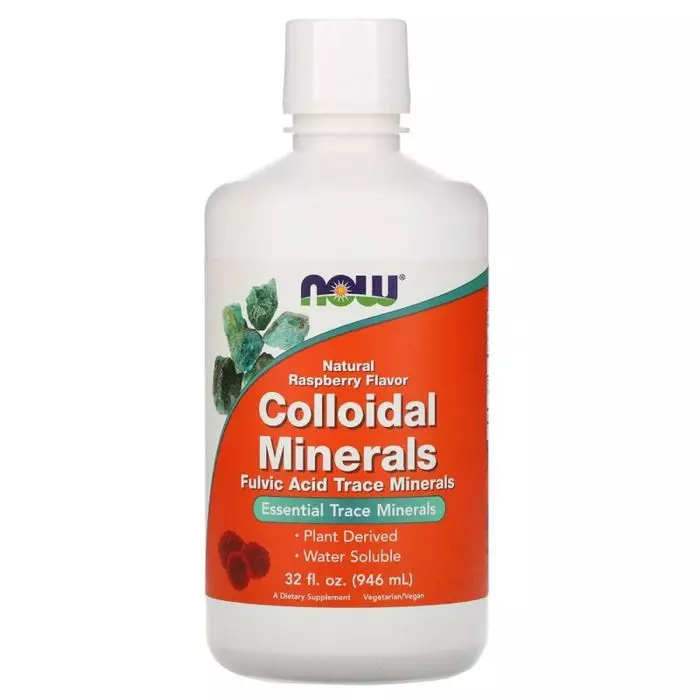 Колоїдні мінерали з натуральним смаком малини Now Foods Colloidal Minerals 946 мл (NF1406)