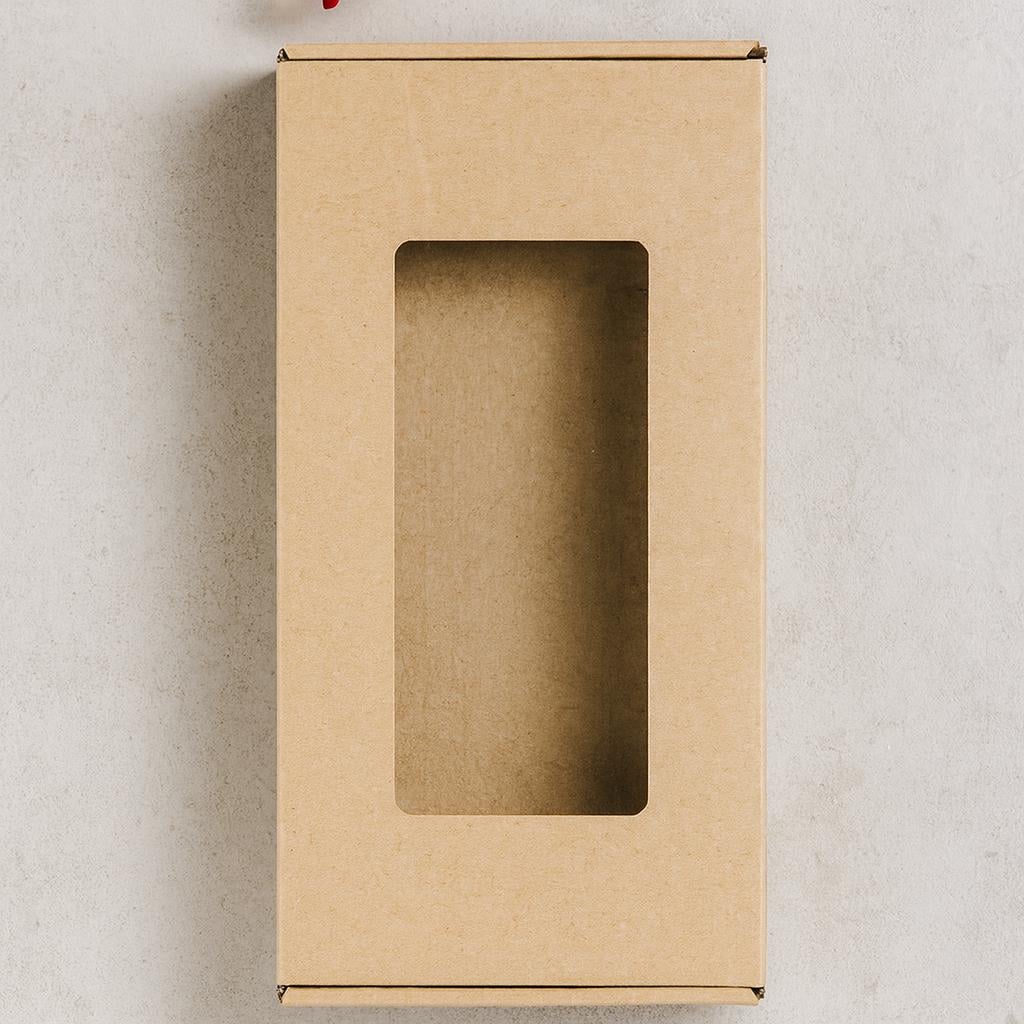 Коробка самосборная с окошком 260х130х22 мм (1625)