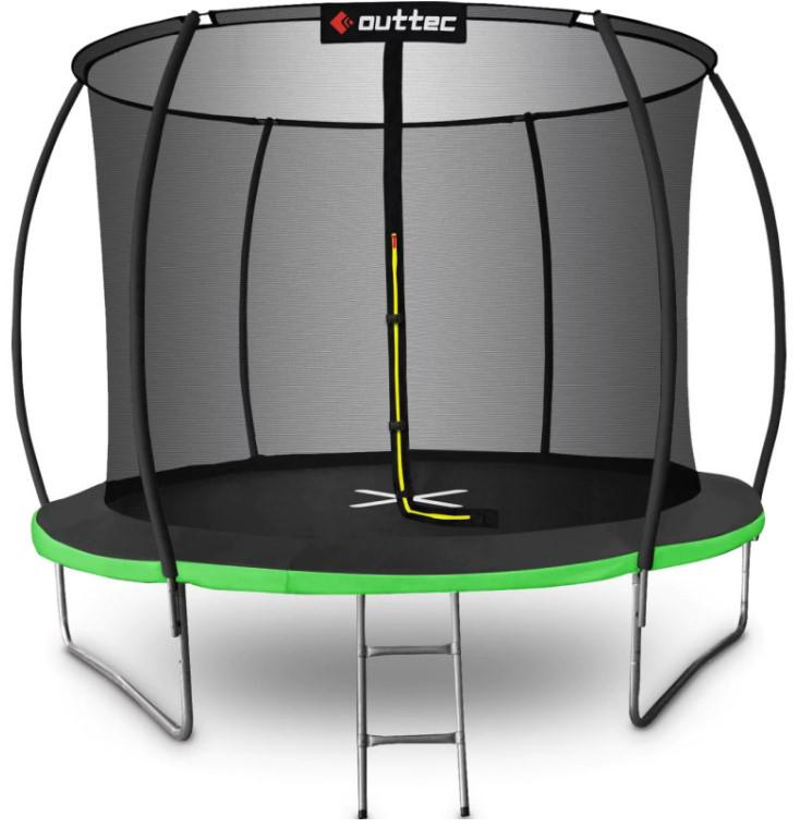 Батут с внутренней сеткой Outtec Pumpkin 12 футов 374 см Черно-зеленый (V376583)