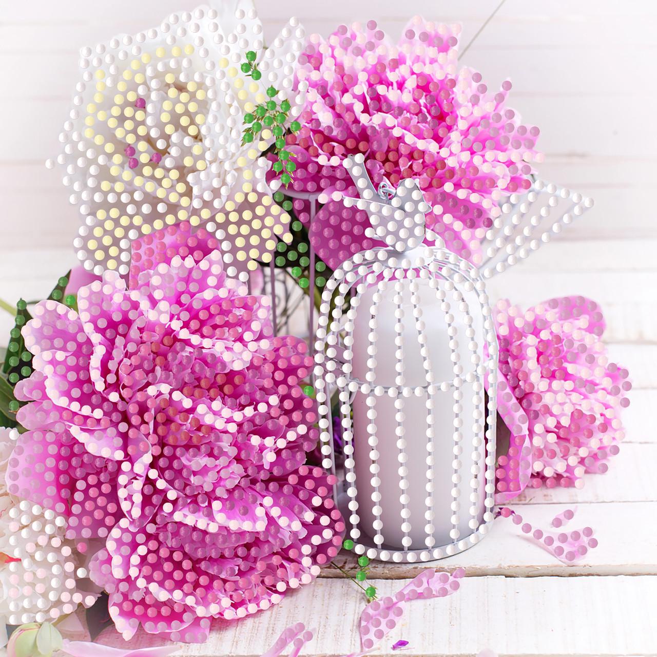 Алмазная мозаика Strateg Утренняя нежность на бумажной основе 18х18 см (ZAV1818-21)