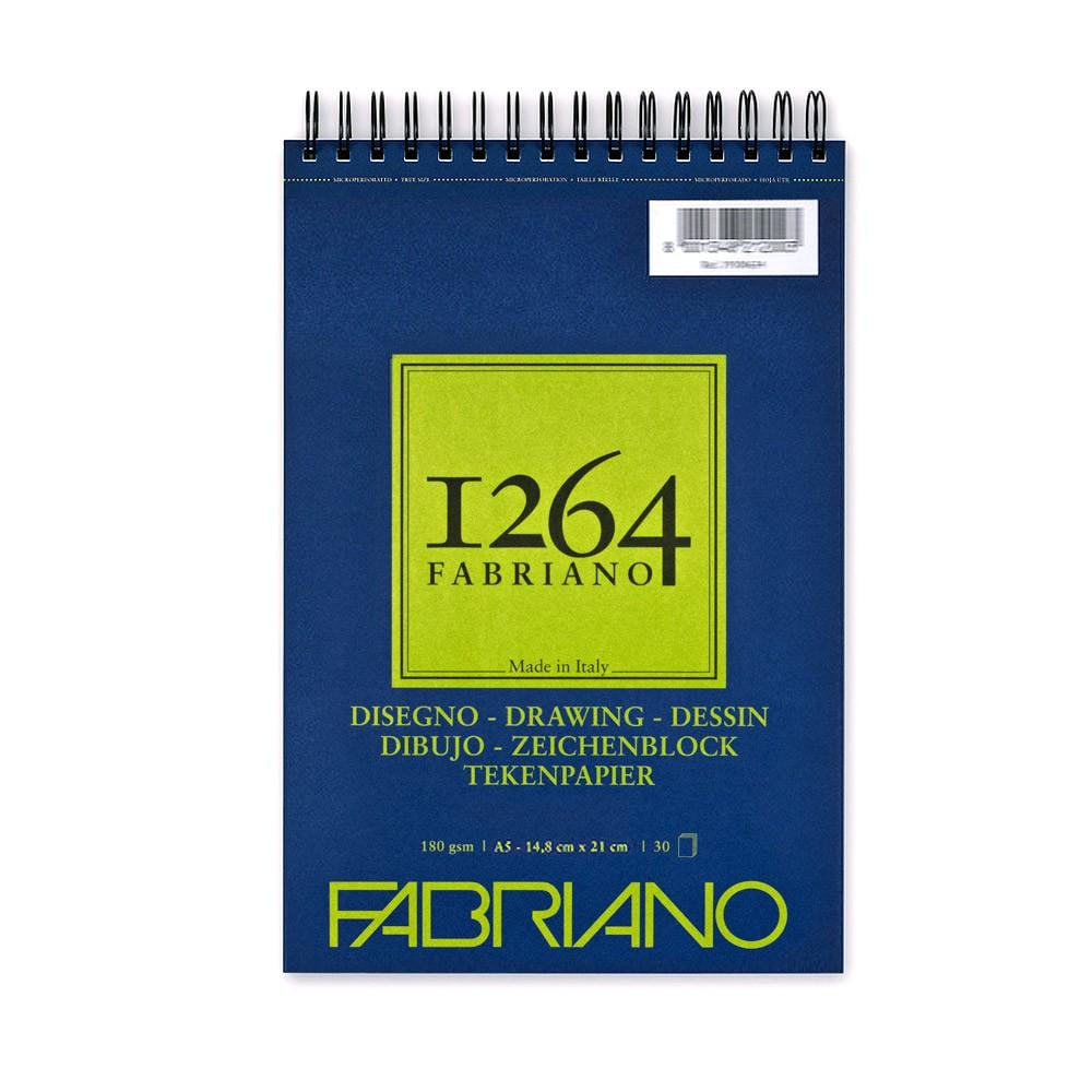 Альбом для графики и изображения Fabriano 1264 на спирали 180 г/кв. м 30 л. А5 Слоновая Кость (19100645)