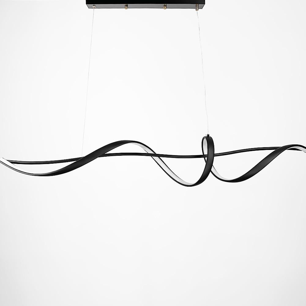 Люстра волнообразная 120 см Черный (H26L-1200 BK)