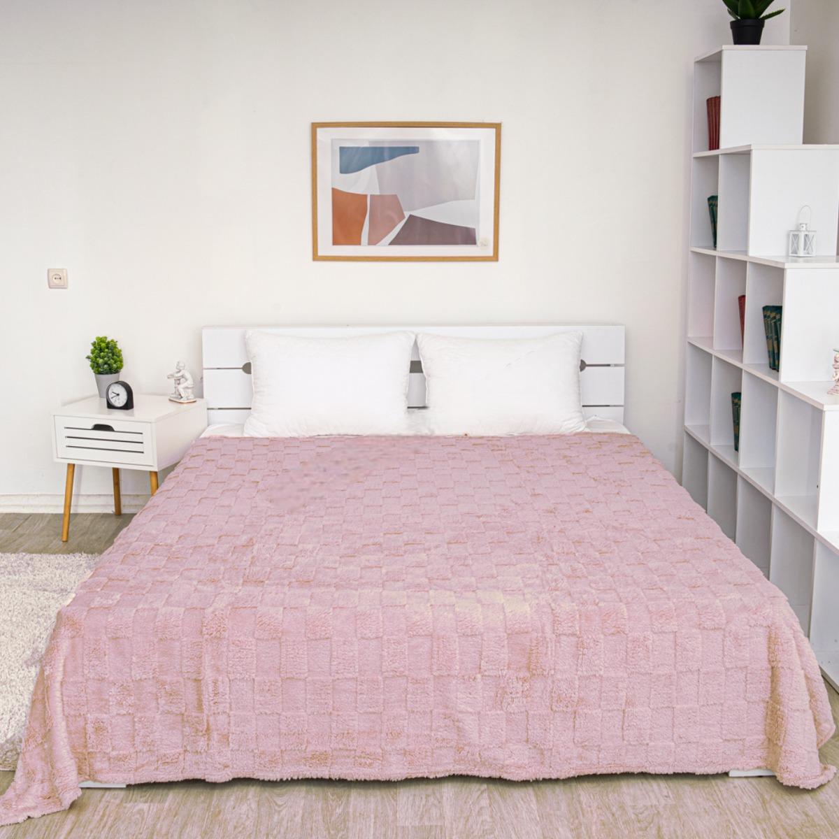 Плед Colorful Home Кубик двоспальний 180х210 см Світло-бузковий (37204) Плед Colorful Home Кубик двоспальний 180х210 см Світло-бузковий (37204)