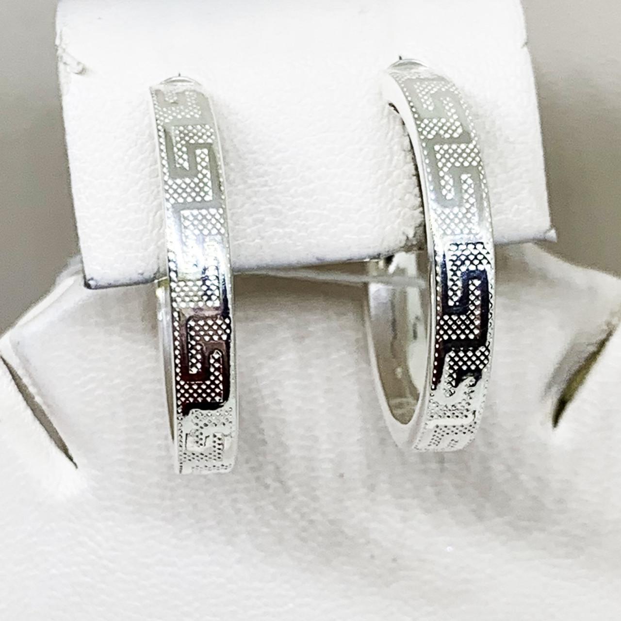 Серьги-кольца серебряные 26 мм 4,55 г (1704537145)