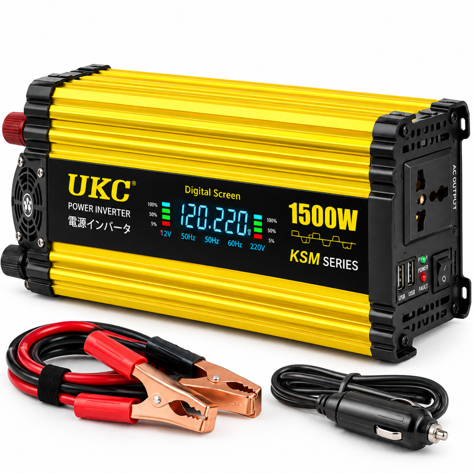 Автомобільний інвертор 2 USB-порти 1500w-s 12v Power inverter (sp10531)