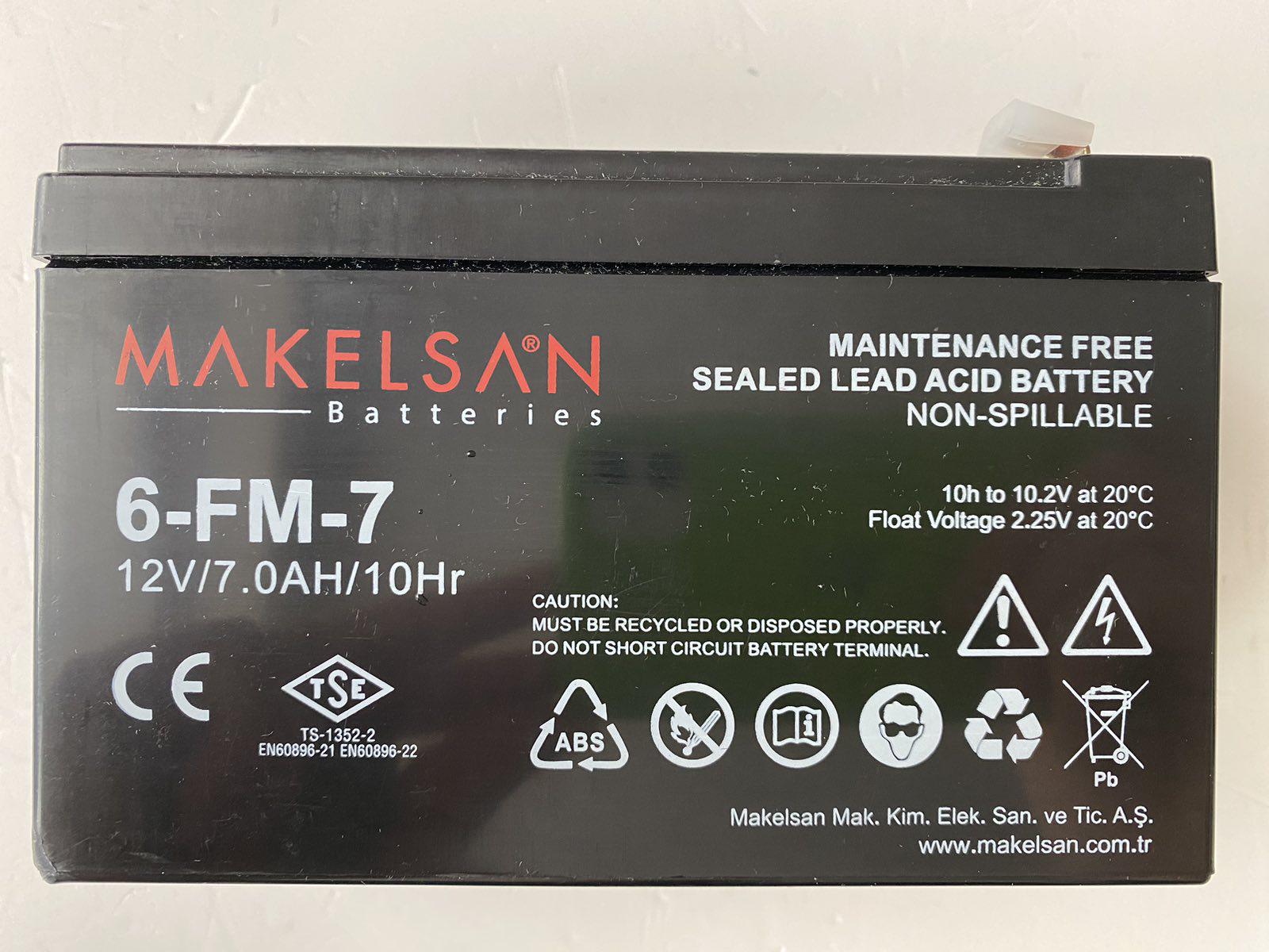 Акумуляторна батарея Makelsan AGM 6-FM-7 Q10 Q10 12V 7,0Ah 2,18 кг Black - фото 4