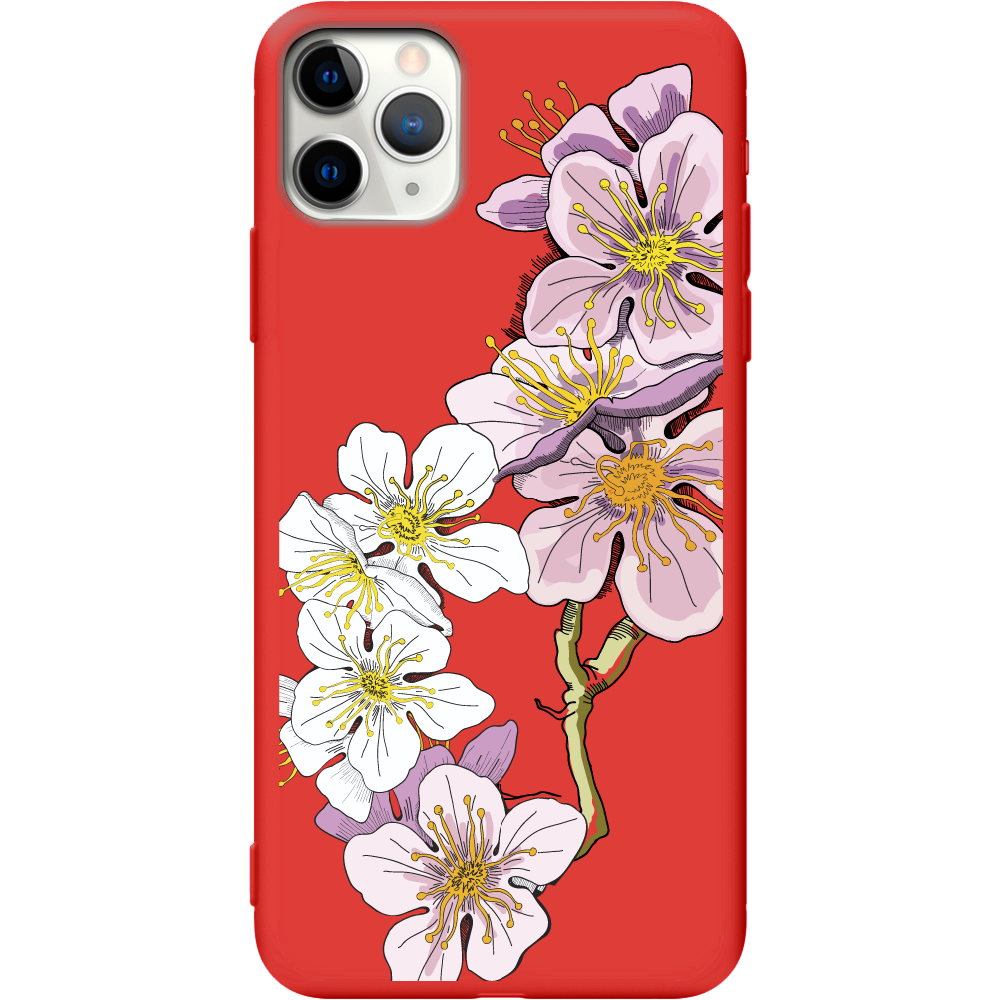 Чехол Boxface iPhone 11 Pro Cherry Blossom Красный силикон (38189-cc4-43044)