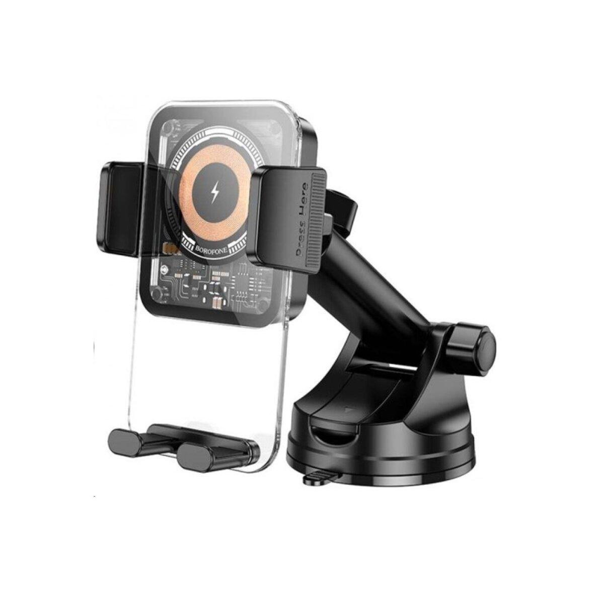 Держатель для телефона в машину Borofone BH210 Riley wireless fast charging car holder Black (18253403) Держатель для телефона в машину Borofone BH210 Riley wireless fast charging car holder Black (18253403)