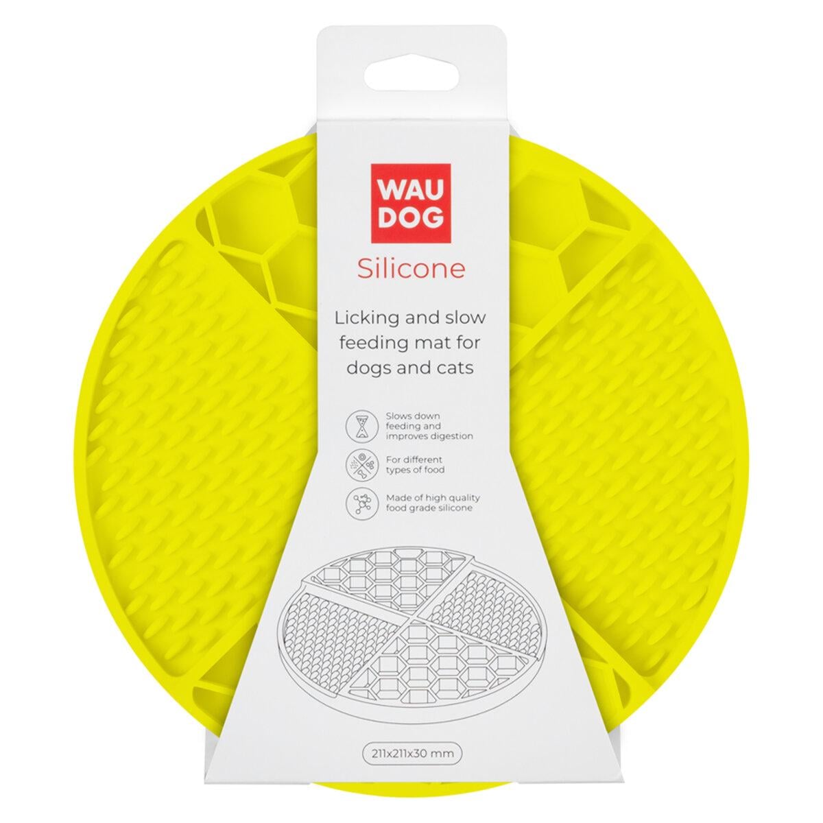 Коврик для слизывания и медленного питания WAUDOG Silicone 211х211х30 мм Желтый