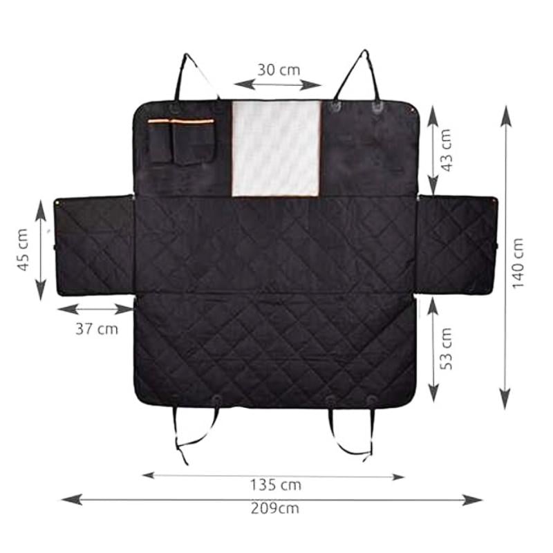 Чехол автомобильный для собаки Purlov 5403 с бортами 140x209 см Черный - фото 9 Чехол автомобильный для собаки Purlov 5403 с бортами 140x209 см Черный - фото 9