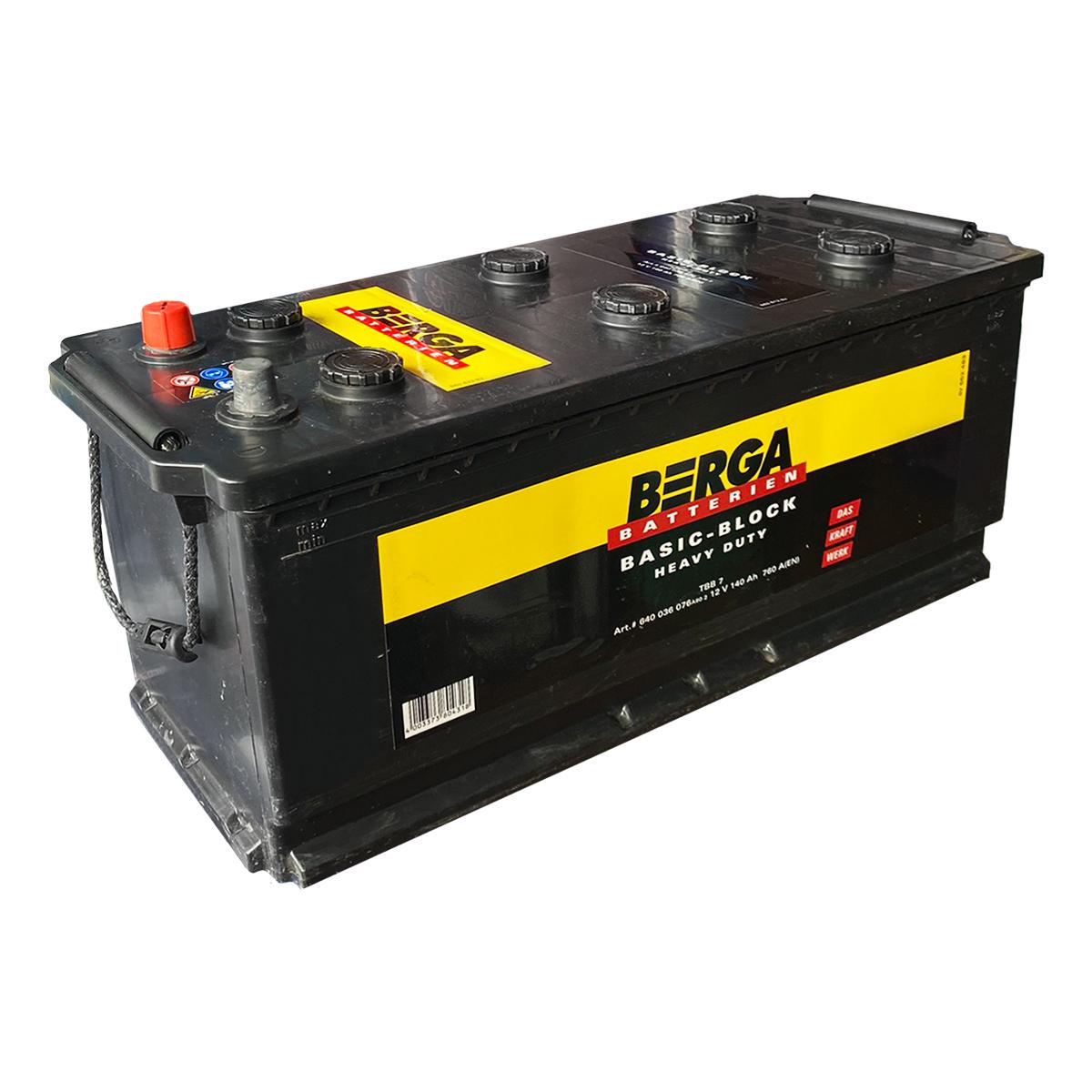 Акумулятор автомобільний BERGA Truck Basic Block 6СТ-140 Ah Аз 760A EN 640036076 (153245)