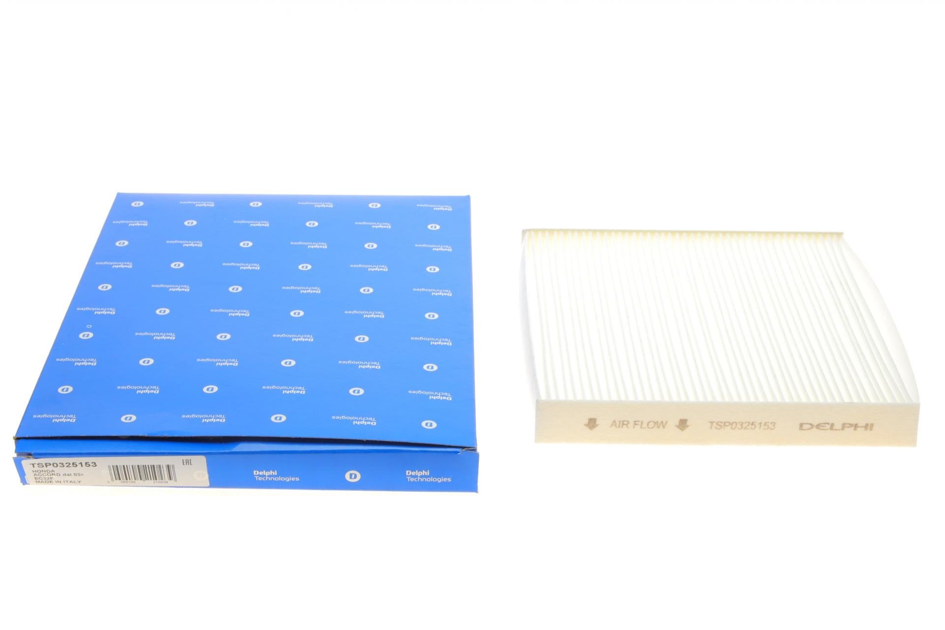 Фільтр салону DELPHI для Honda Accord 2,0-2,4 03-/Civic 1,3HYBRID-2,4 06-/CR-V 1,6-2,2 07- (TSP0325153)