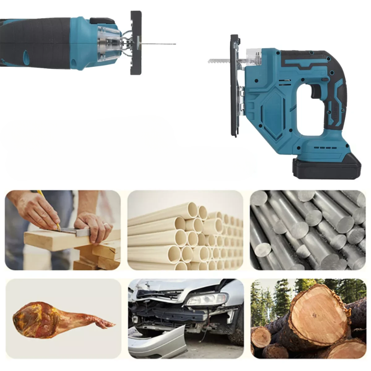 Лобзик аккумуляторный 24V с 2 АКБ в пластиковом кейсе с регулировкой скорости и угла наклона Синий (DN-82) - фото 5 Лобзик аккумуляторный 24V с 2 АКБ в пластиковом кейсе с регулировкой скорости и угла наклона Синий (DN-82) - фото 5