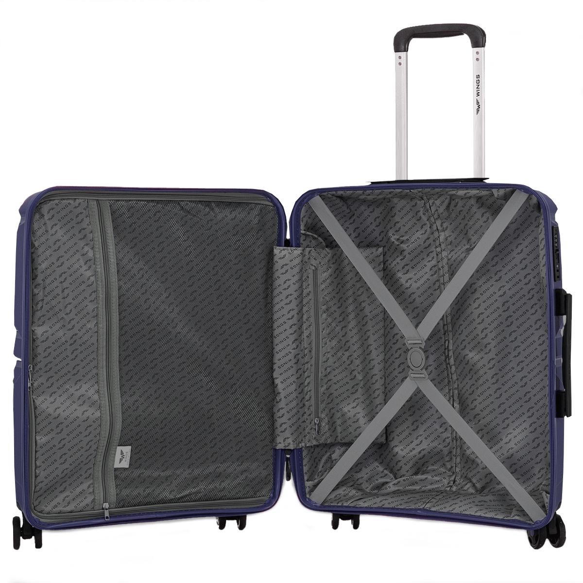 Валіза поліпропіленова Wings PHX01 мала Синій (Wp00560) - фото 7 Валіза поліпропіленова Wings PHX01 мала Синій (Wp00560) - фото 7