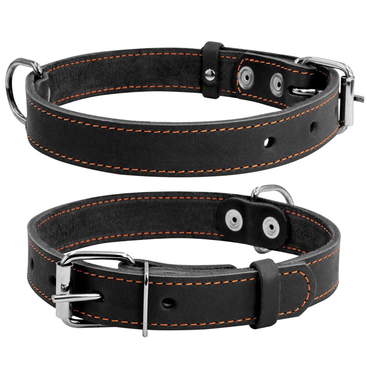 Ошейник одинарный Collar 35 мм/48-63 см Черный (02731)