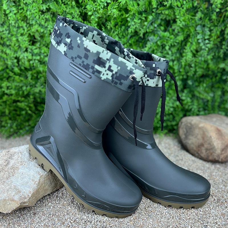 Чоботи гумові чоловічі VS-005014-10 з манжетою 27,5 см p. 43 Зелений (86031016) - фото 3