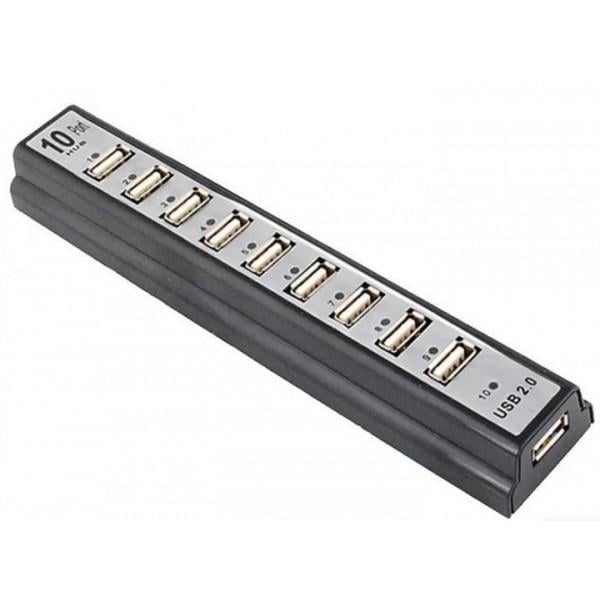 Разветвитель USB HUB с блоком питания 10 PORTS 220V USB-хаб концентратор Black (784780421) Разветвитель USB HUB с блоком питания 10 PORTS 220V USB-хаб концентратор Black (784780421)