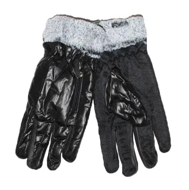 Перчатки мужские болоневые с противоскользящей ладошкой S Черный (№16-6-8)