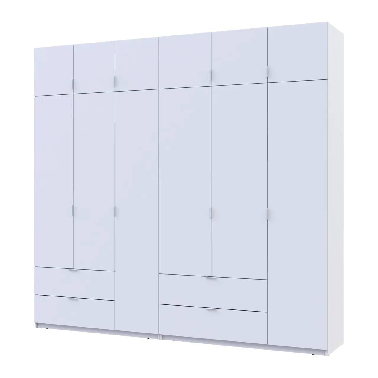 Шкаф для одежды Doros Лукас DRS-011684 3/3 ДСП 255х50х240 см Белый (42005110)