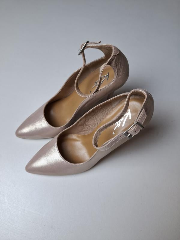 Туфлі жіночі всесезонні Kati Shoes шкіряні 36-23 см Рожевий (2580)