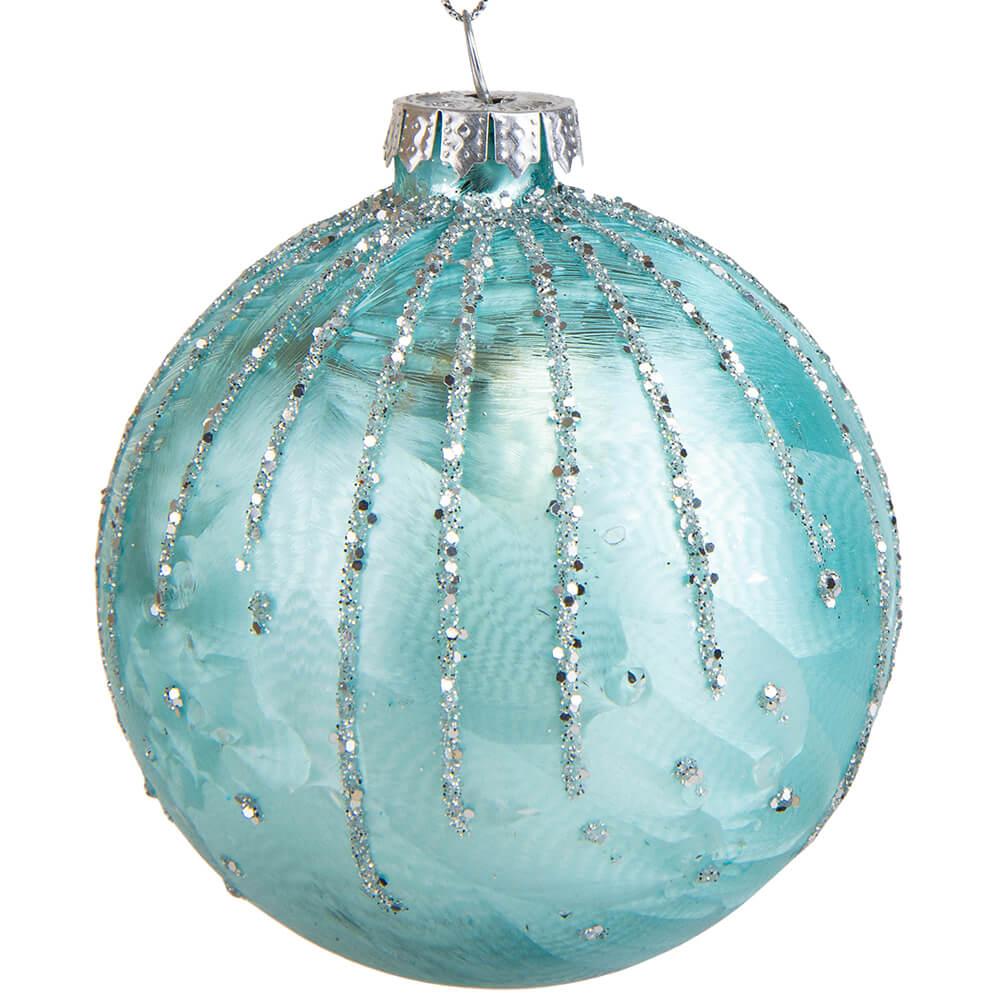 Елочный набор шаров Изморозь 8 см 6 шт. (6017-150)