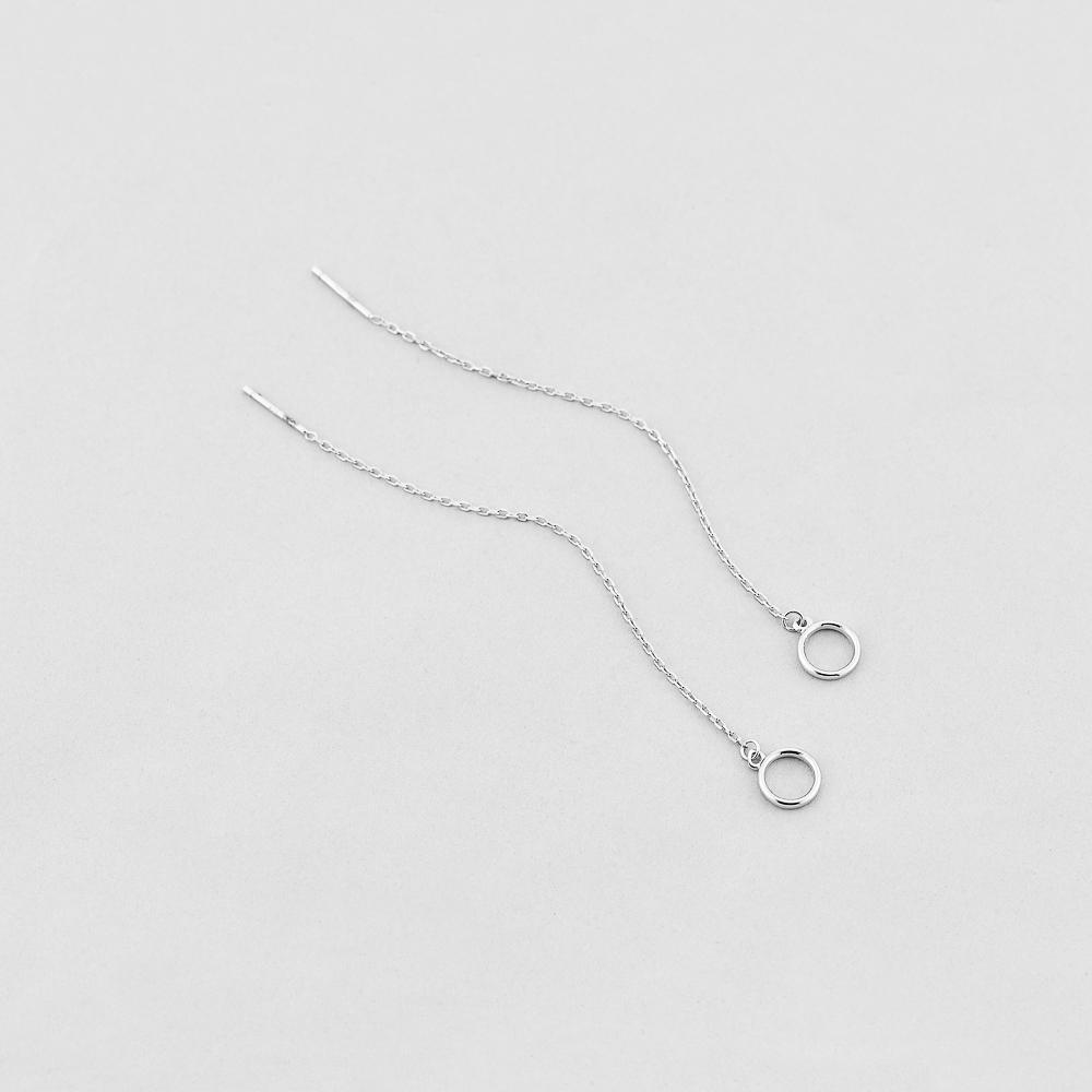 Серебряные серьги Minimal Рандеву (6497)