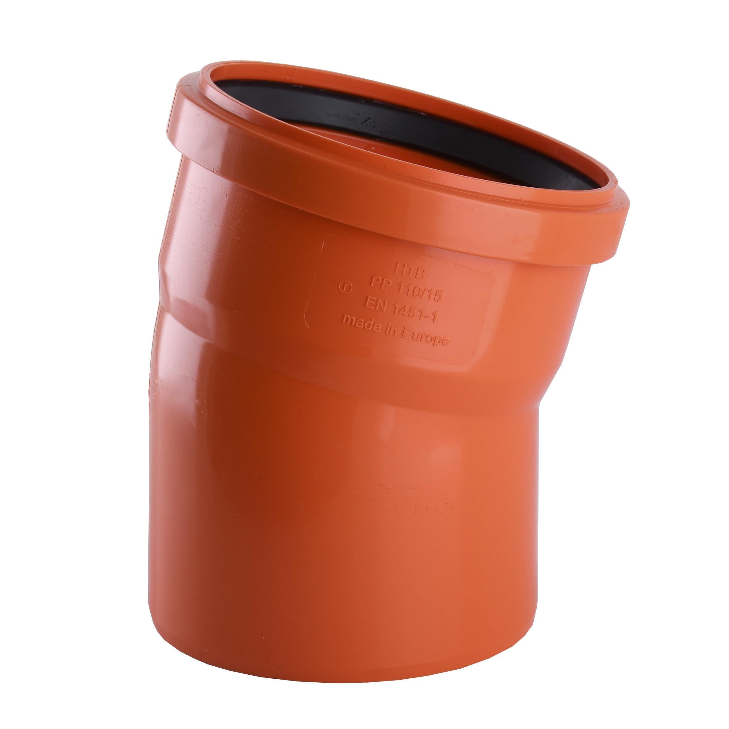 Колено Vsplast 110x15° наружное (000024402)