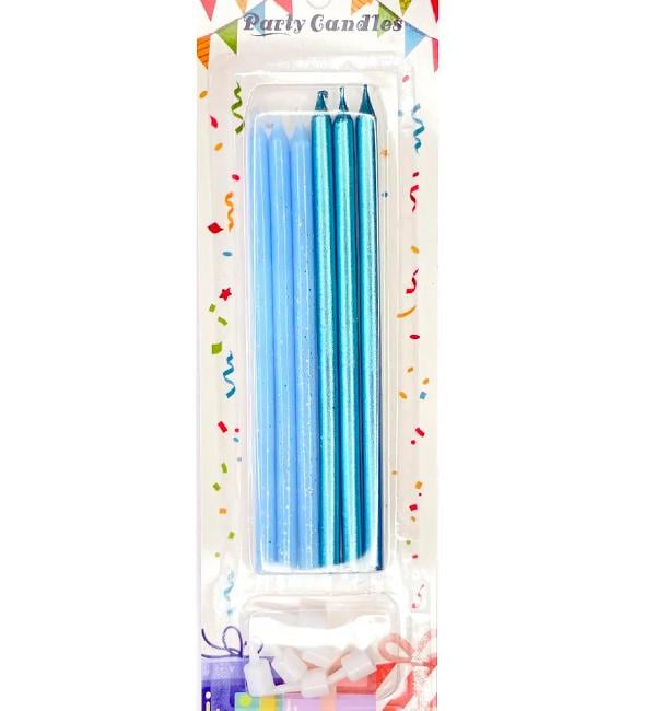 Свечи для торта 12 см 6 шт. Blue (12736054)