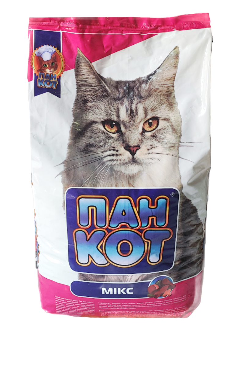Пан Кіт Мікс Сухий повноцінний корм для котів 10 кг