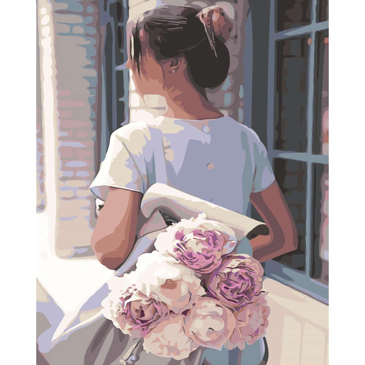 Картина по номерам Strateg Букет с собой 40х50 см (SY6451)