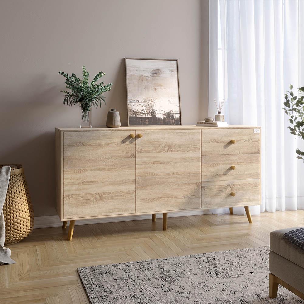 Комод Lion Хьюге-5 Дуб сонома (000-000-1858) - фото 1 Комод Lion Хьюге-5 Дуб сонома (000-000-1858) - фото 1