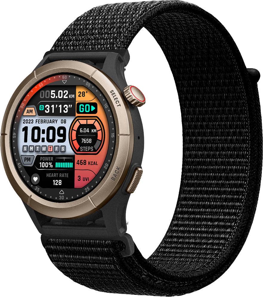 Ремешок нейлоновый Sport Loop для Amazfit Cheetah Round/Cheetah Pro Black (38459-2B)