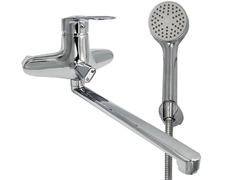 Смеситель для ванны MILLZ излил прямой 30 см Хром (MRS-53-40-026)