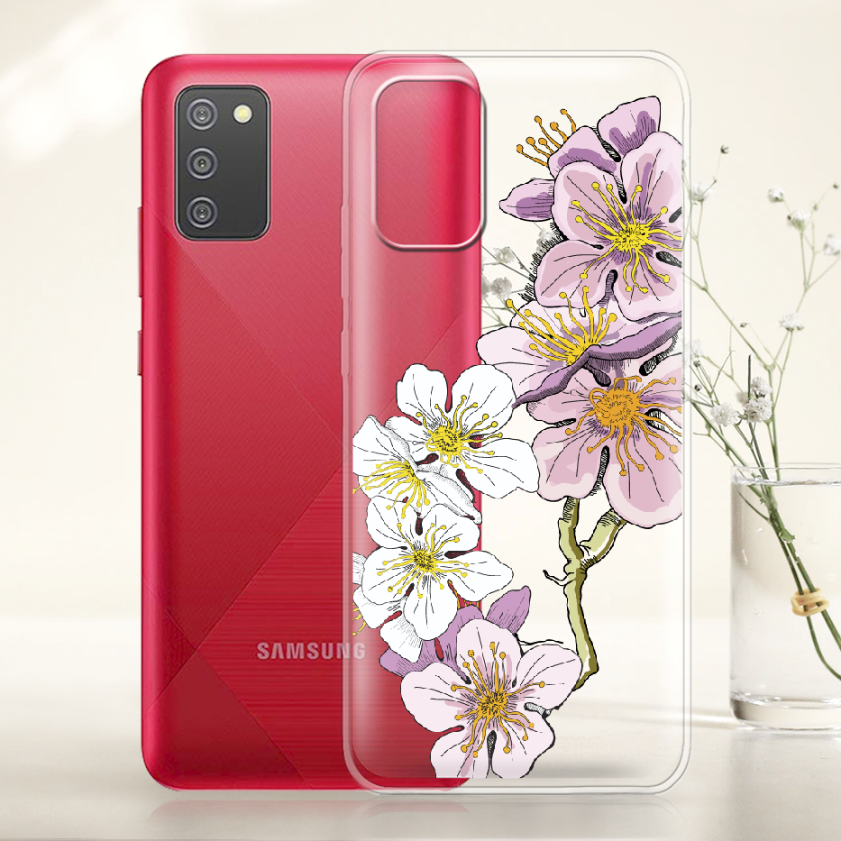 Чохол BoxFace Samsung A025 Galaxy A02S Cherry Blossom Прозорий силікон (41511-cc4-41511) - фото 2