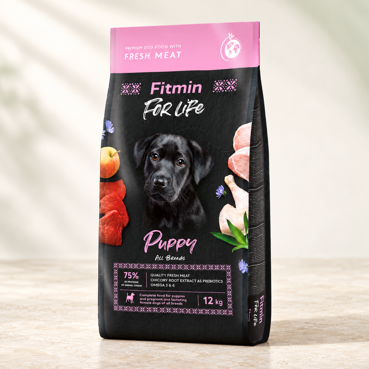Корм сухой Fitmin For Life Puppy All Breeds для щенков всех пород 12 кг (3230112716)