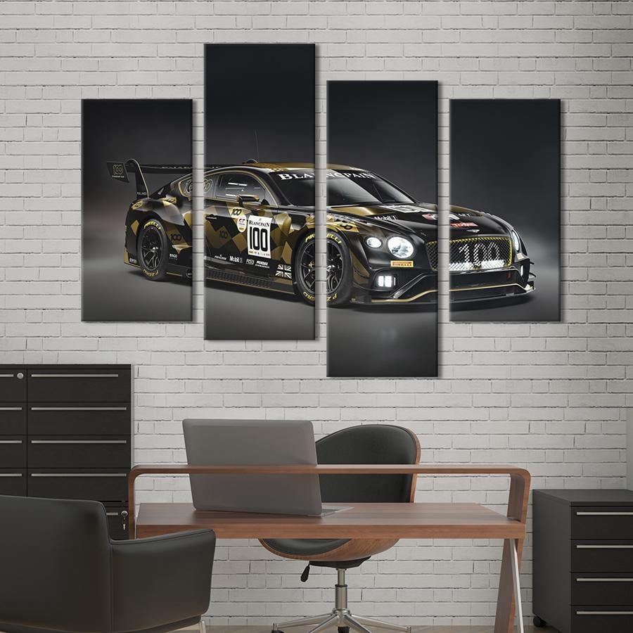 Картина на холсте Чёрно-золотой Bentley Continental 129x90 см (1260-42) Картина на холсте Чёрно-золотой Bentley Continental 129x90 см (1260-42)