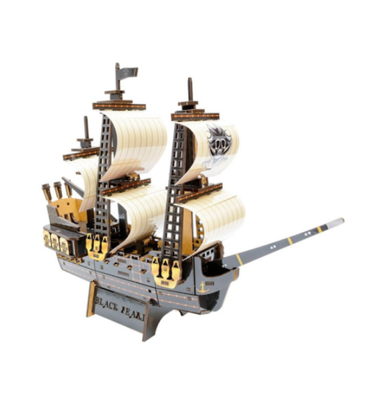 Конструктор деревянный PuzzleOK 3D Пиратский корабль Puz-00928 196 деталей - фото 3 Конструктор деревянный PuzzleOK 3D Пиратский корабль Puz-00928 196 деталей - фото 3