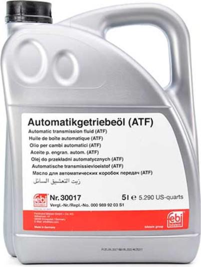 Трансмісійна олива FEBI ATF Dexron IID 5 л (30017) Трансмісійна олива FEBI ATF Dexron IID 5 л (30017)