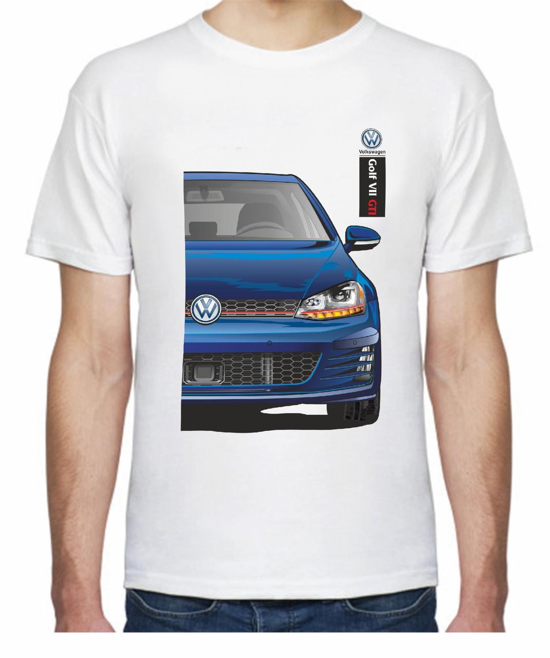 Футболка мужская Avtolife Volkswagen Golf VII GTI FR 307407 XL Темно-синий/Белый (2496438556)