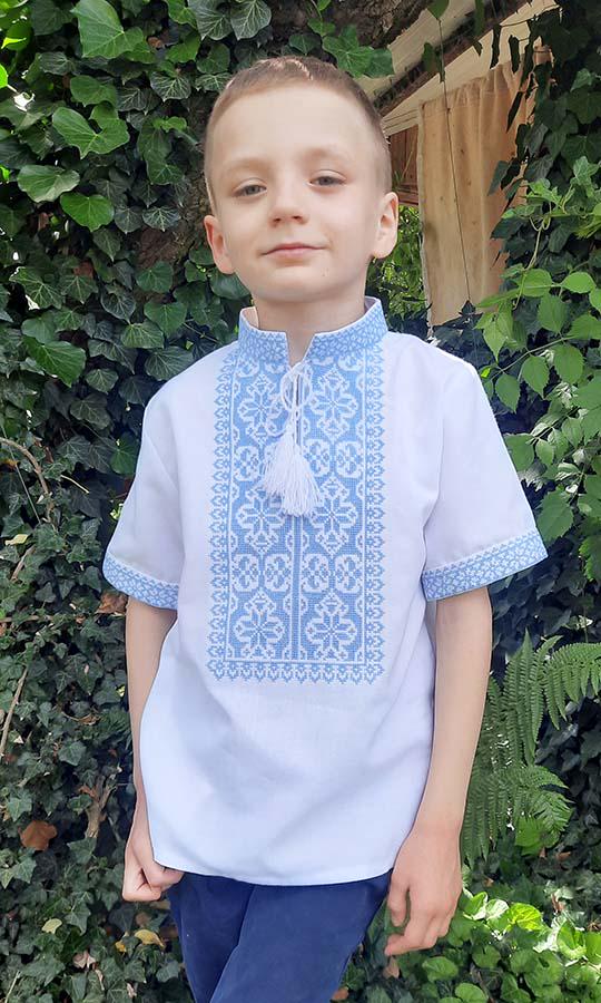 Вишиванка для хлопчика Вишиваночка р. 122 Білий (744-3к) Вишиванка для хлопчика Вишиваночка р. 122 Білий (744-3к)