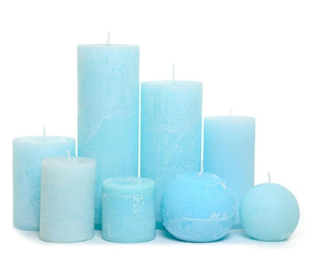 Набор парафиновых свечей Голубой - фото 3 Набор парафиновых свечей Голубой - фото 3