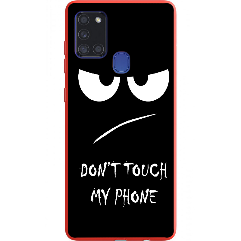 Чехол Boxface Samsung A217 Galaxy A21s Don't Touch my Phone Красный силикон (40006-up535-40429)