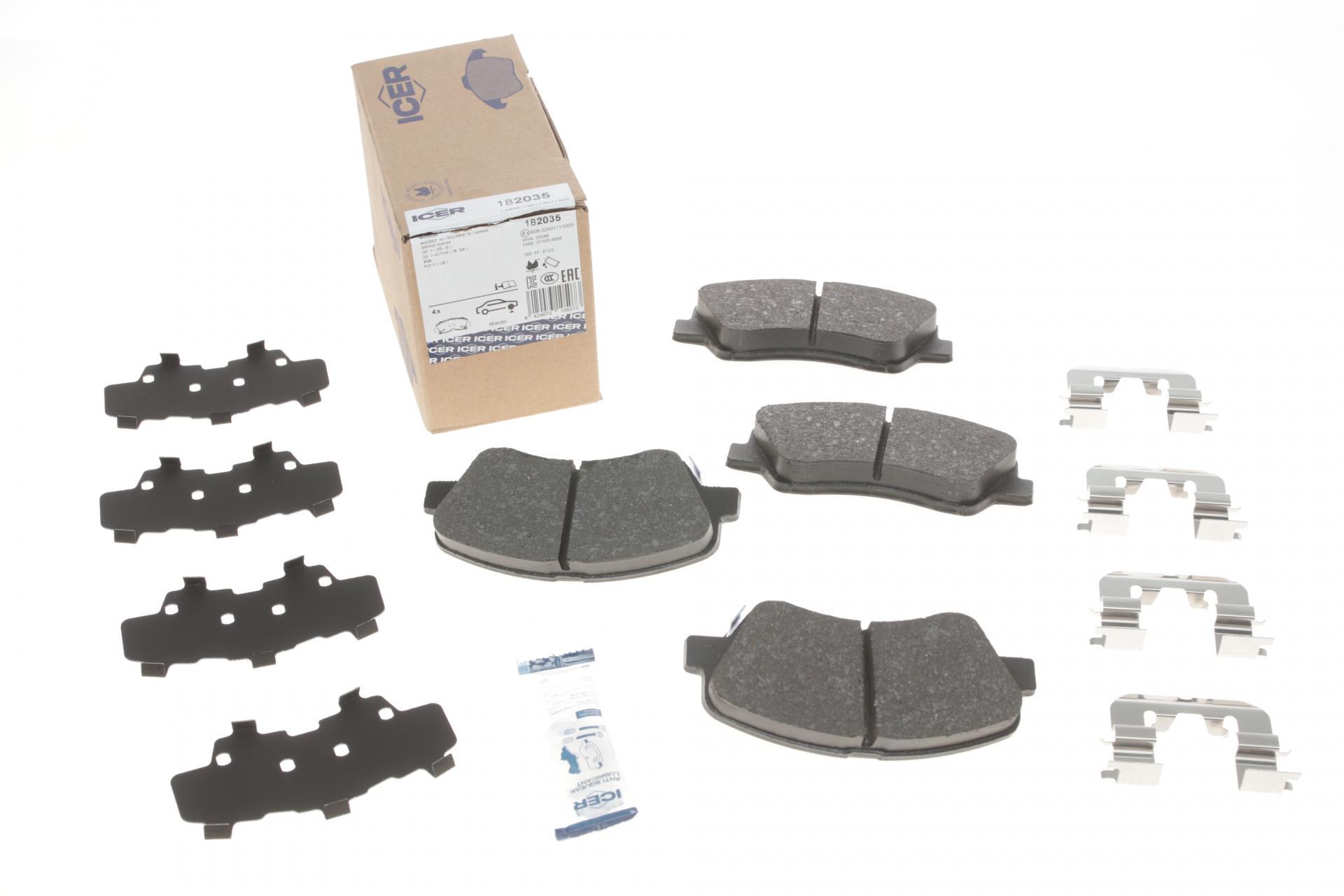 Колодки тормозные передние ICER Hyundai Accent IV 10-/ i20 14-/Solaris 17-/Kia Rio III 11- (182035 ICER) Колодки тормозные передние ICER Hyundai Accent IV 10-/ i20 14-/Solaris 17-/Kia Rio III 11- (182035 ICER)